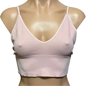 Free People Ali Low Back Seamless Bra Top X/L Pink NWOT